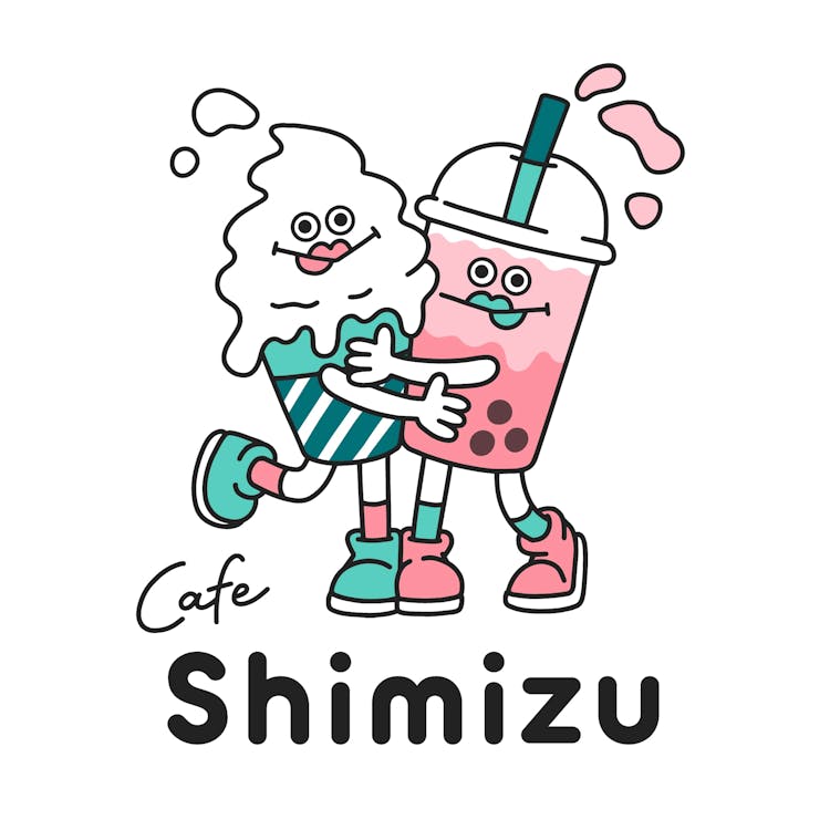 キッチンカー「Cafe Shimizu」ロゴ